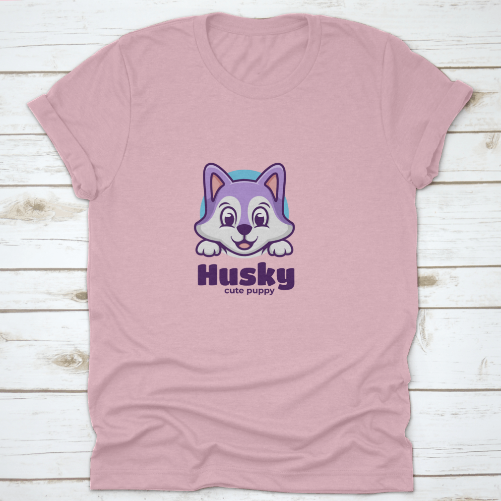 A cute kawaii illustration of a husky puppy, showcasing its playful and adorable features, perfect for graphic design and print.
