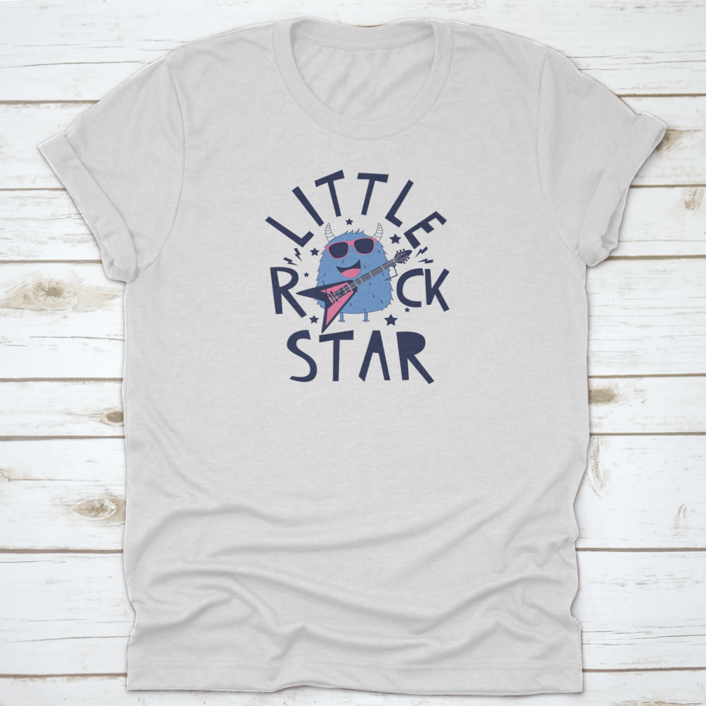 A colorful vector illustration of a cute monster with a playful slogan, printed on a soft cotton fabric.