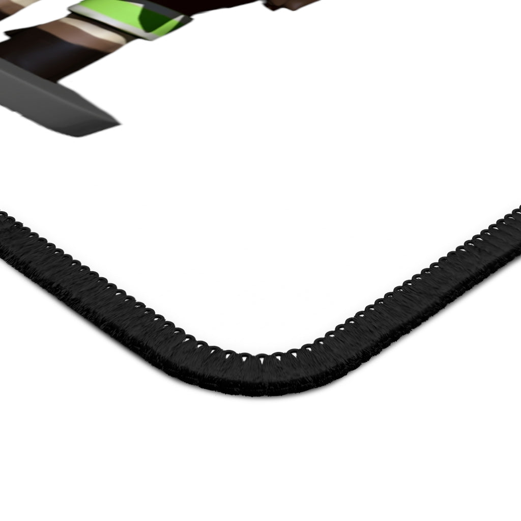 Dark Brown Cow Gaming Mouse Pad with stitched edges and vibrant design, measuring 9x7 inches.