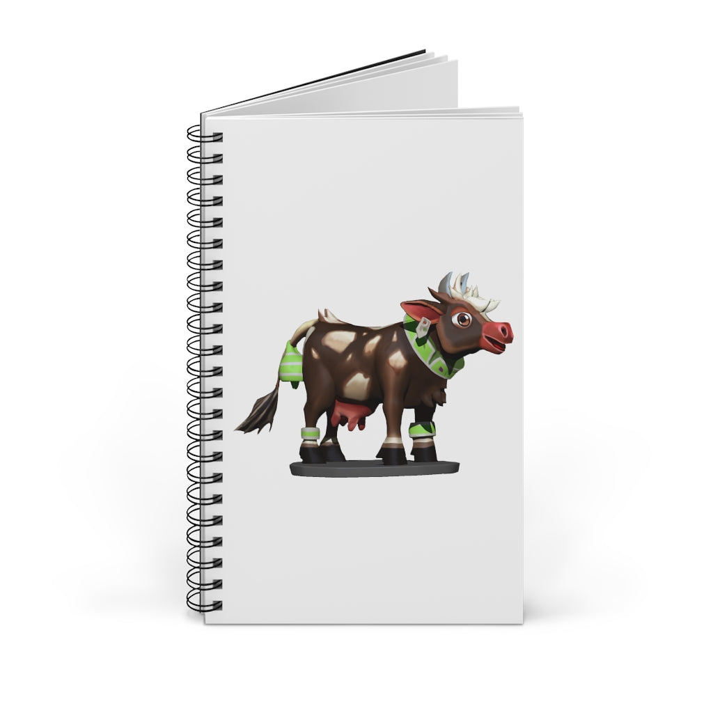 Dark Brown Cow Spiral Journal featuring a stylish cow print cover, available in four different styles for versatile journaling.