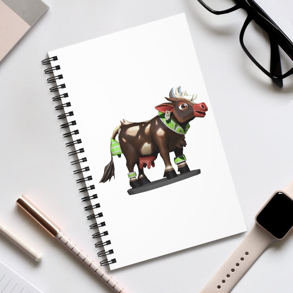 Dark Brown Cow Spiral Journal featuring a stylish cow print cover, available in four different styles for versatile journaling.