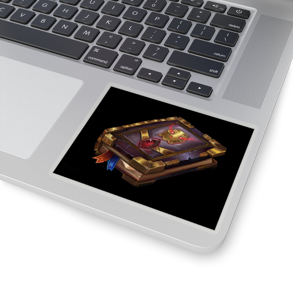 Death Spell Book Kiss-Cut Stickers in various shapes and sizes, showcasing intricate designs on white and transparent backgrounds.