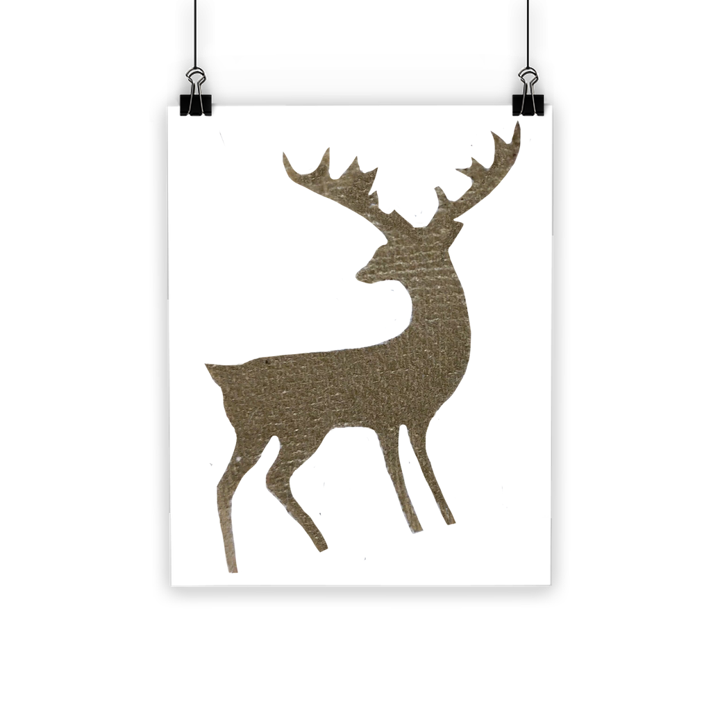 A vibrant Deer Classic Poster printed on semi-gloss paper, showcasing bright colors and a stunning design, suitable for indoor and outdoor use.
