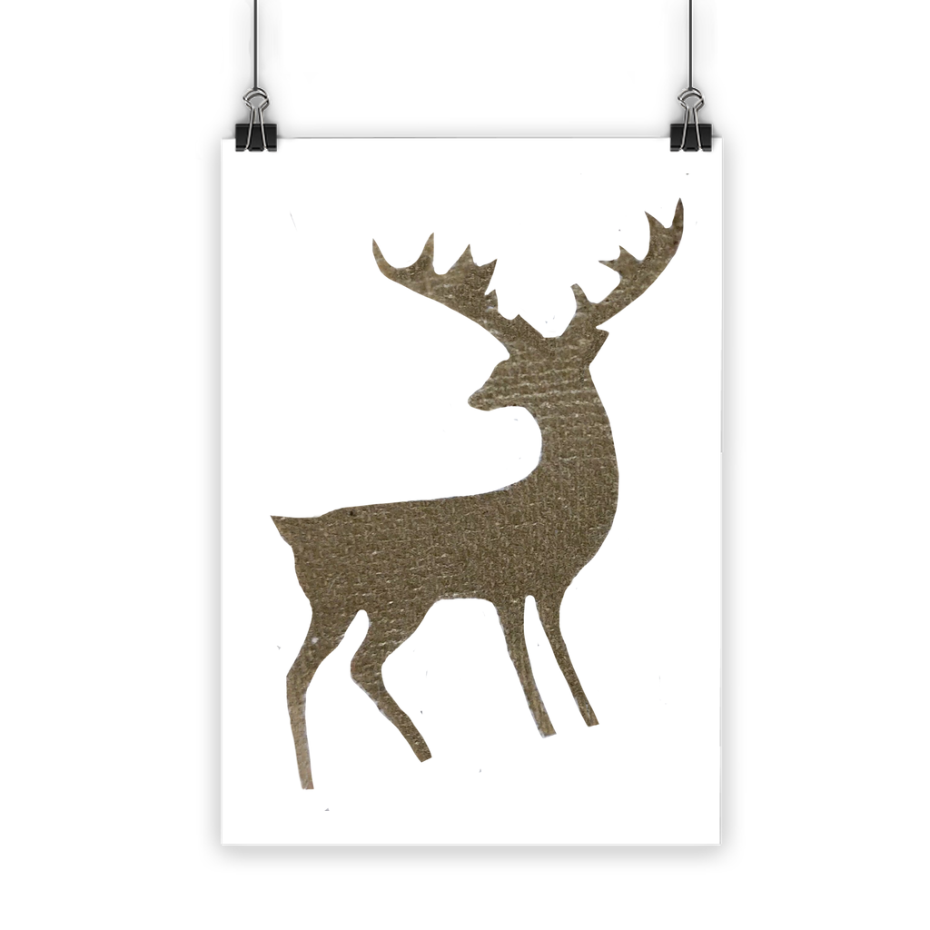 A vibrant Deer Classic Poster printed on semi-gloss paper, showcasing bright colors and a stunning design, suitable for indoor and outdoor use.