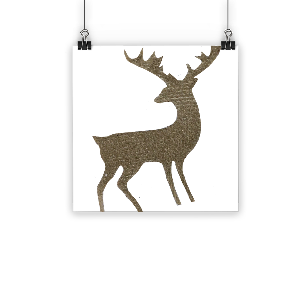 A vibrant Deer Classic Poster printed on semi-gloss paper, showcasing bright colors and a stunning design, suitable for indoor and outdoor use.