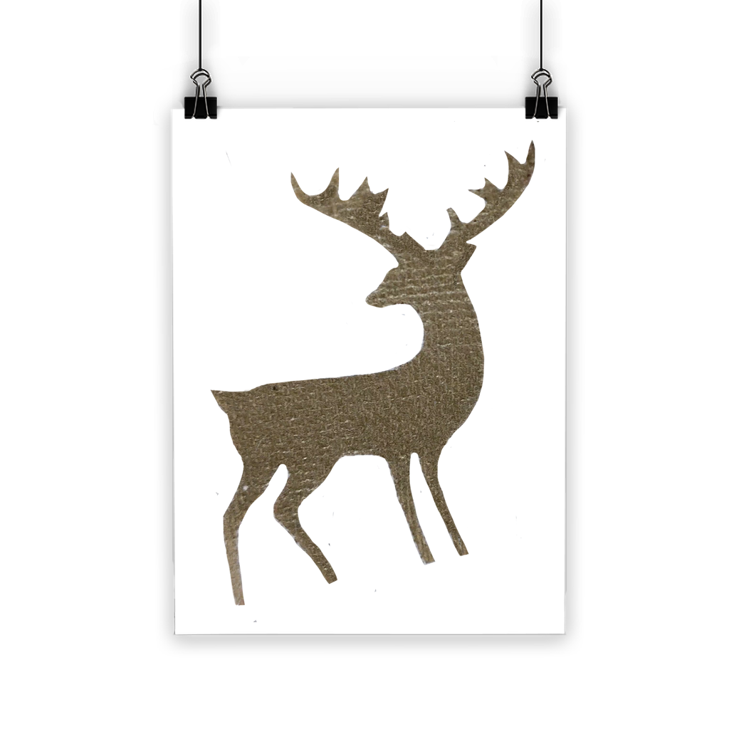 A vibrant Deer Classic Poster printed on semi-gloss paper, showcasing bright colors and a stunning design, suitable for indoor and outdoor use.
