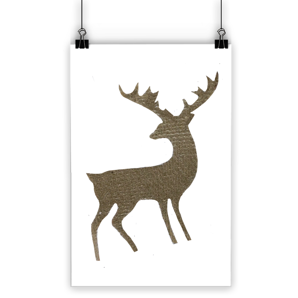 A vibrant Deer Classic Poster printed on semi-gloss paper, showcasing bright colors and a stunning design, suitable for indoor and outdoor use.