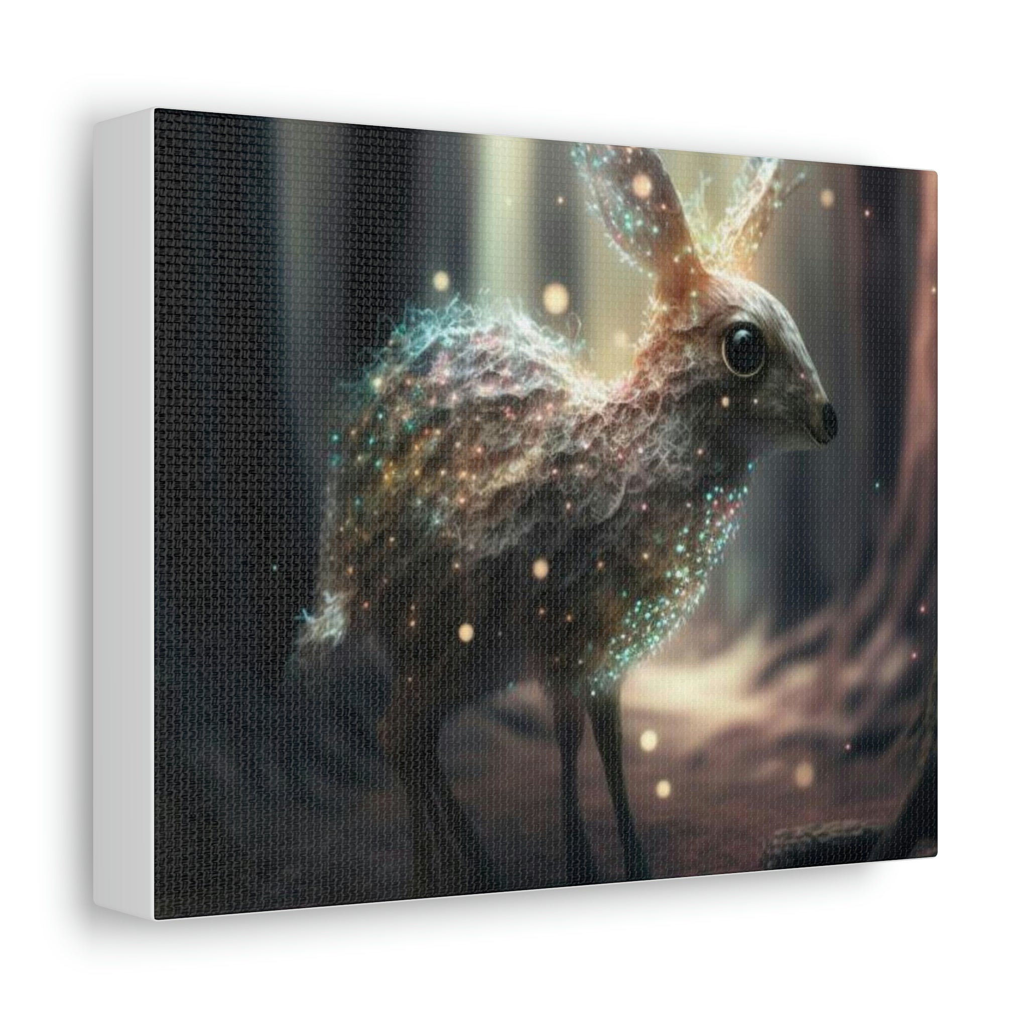 A beautifully printed Deer Stretched Canvas artwork, showcasing a majestic deer on a premium canvas stretched over a sturdy wooden frame.