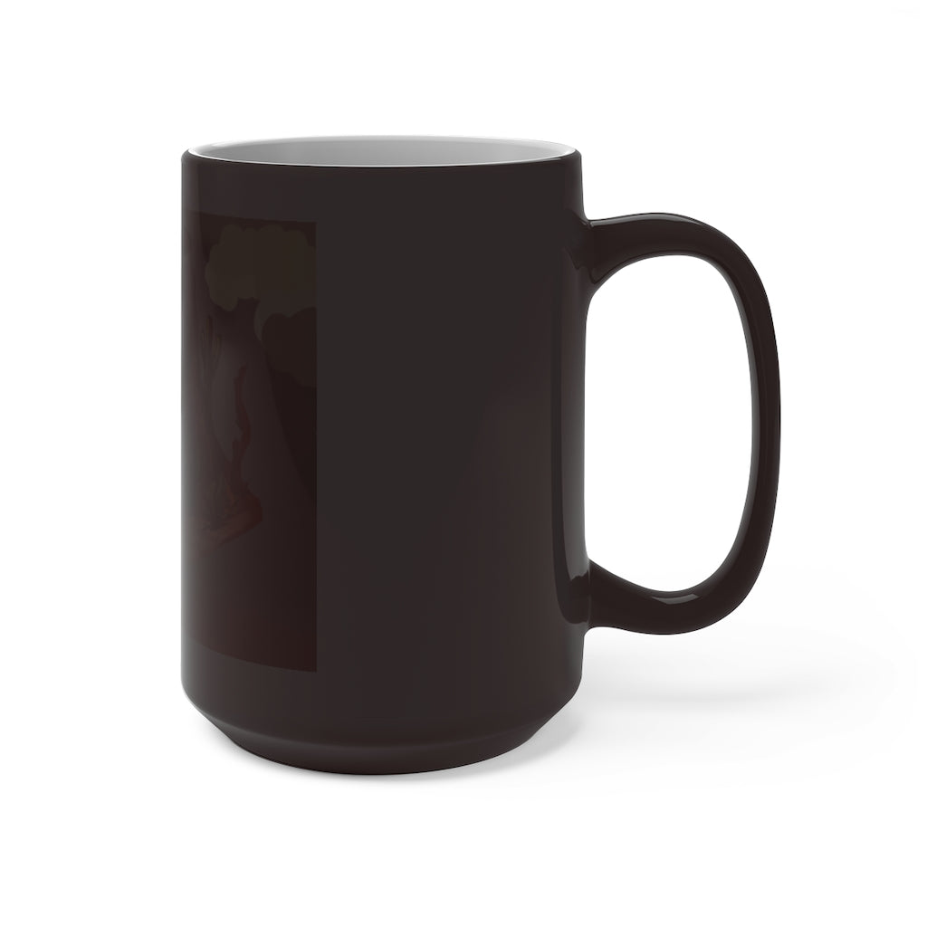 Desert Color Changing Mug showcasing its color-changing feature with a warm beverage inside.