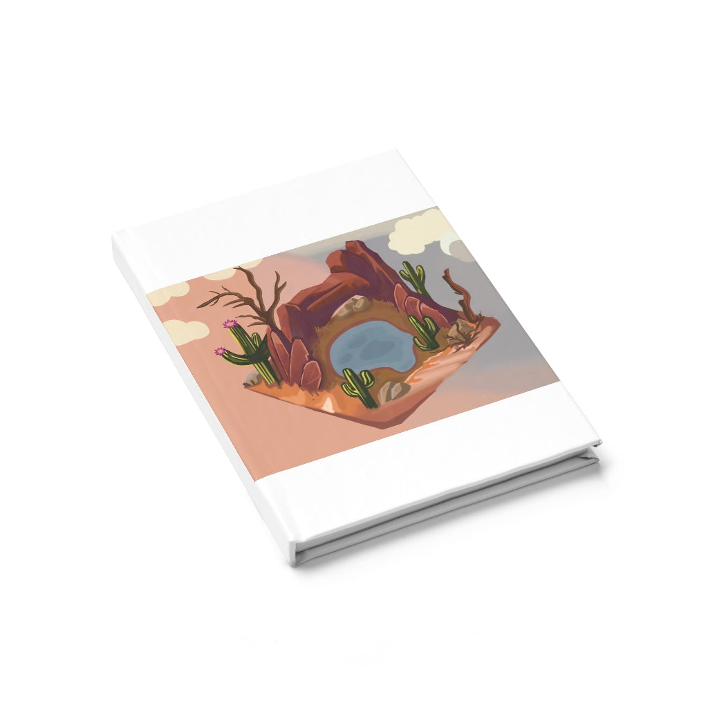 Desert Journal - Ruled Line with hardcover and wraparound print, showcasing its elegant design and ruled pages.