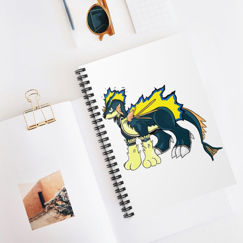 Doffis Spiral Notebook with ruled line pages and a stylish printed cover, perfect for notes and lists.