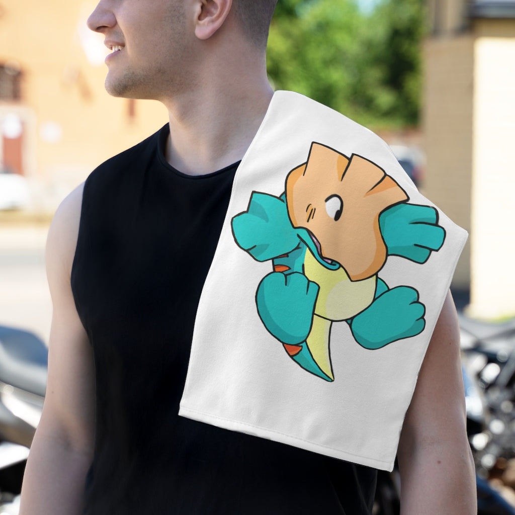 Dogat Rally Towel measuring 11x18 inches, featuring a soft cotton backing and stylish printed mink polyester front.