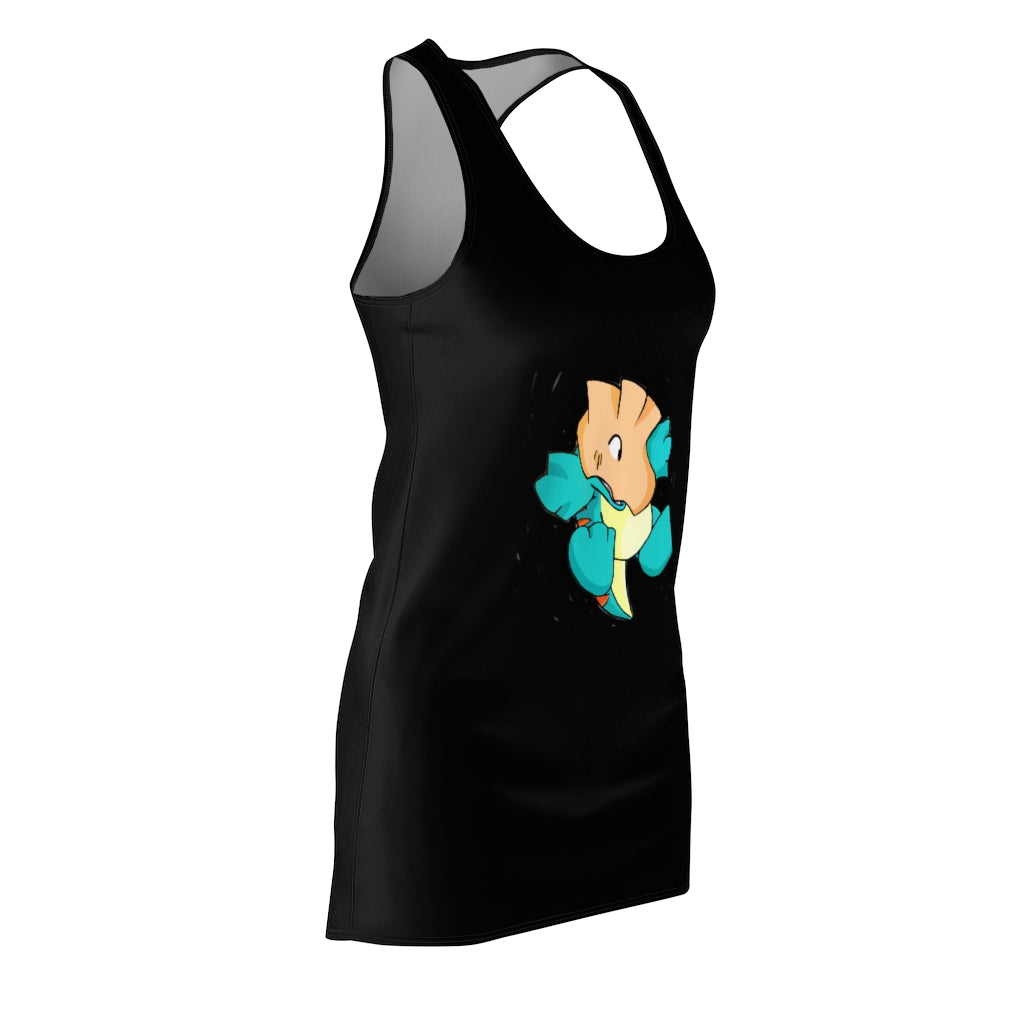 Dogat Women's Cut & Sew Racerback Dress featuring a stylish design and comfortable fit, made from lightweight 100% polyester.