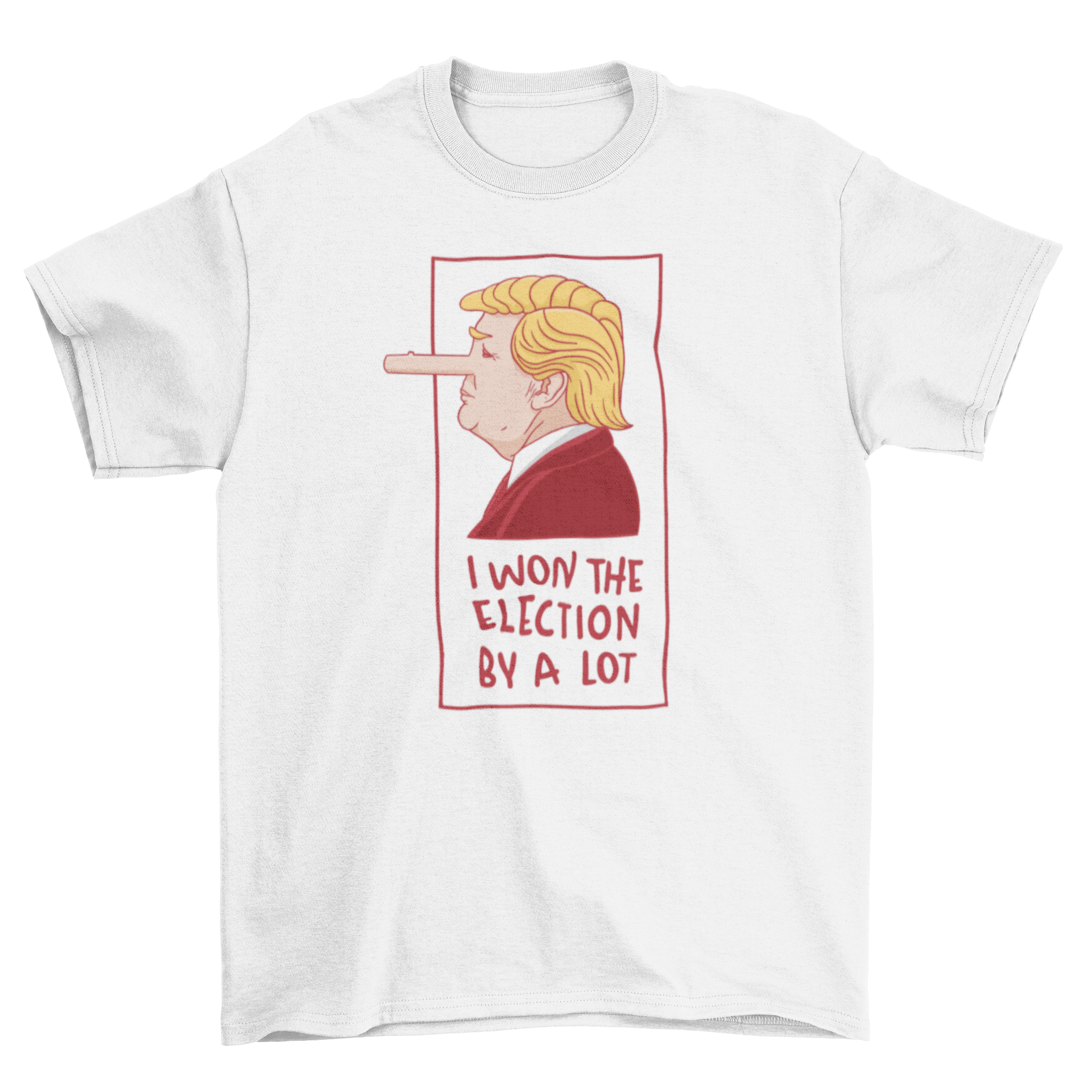 Cartoon of politician with long nose