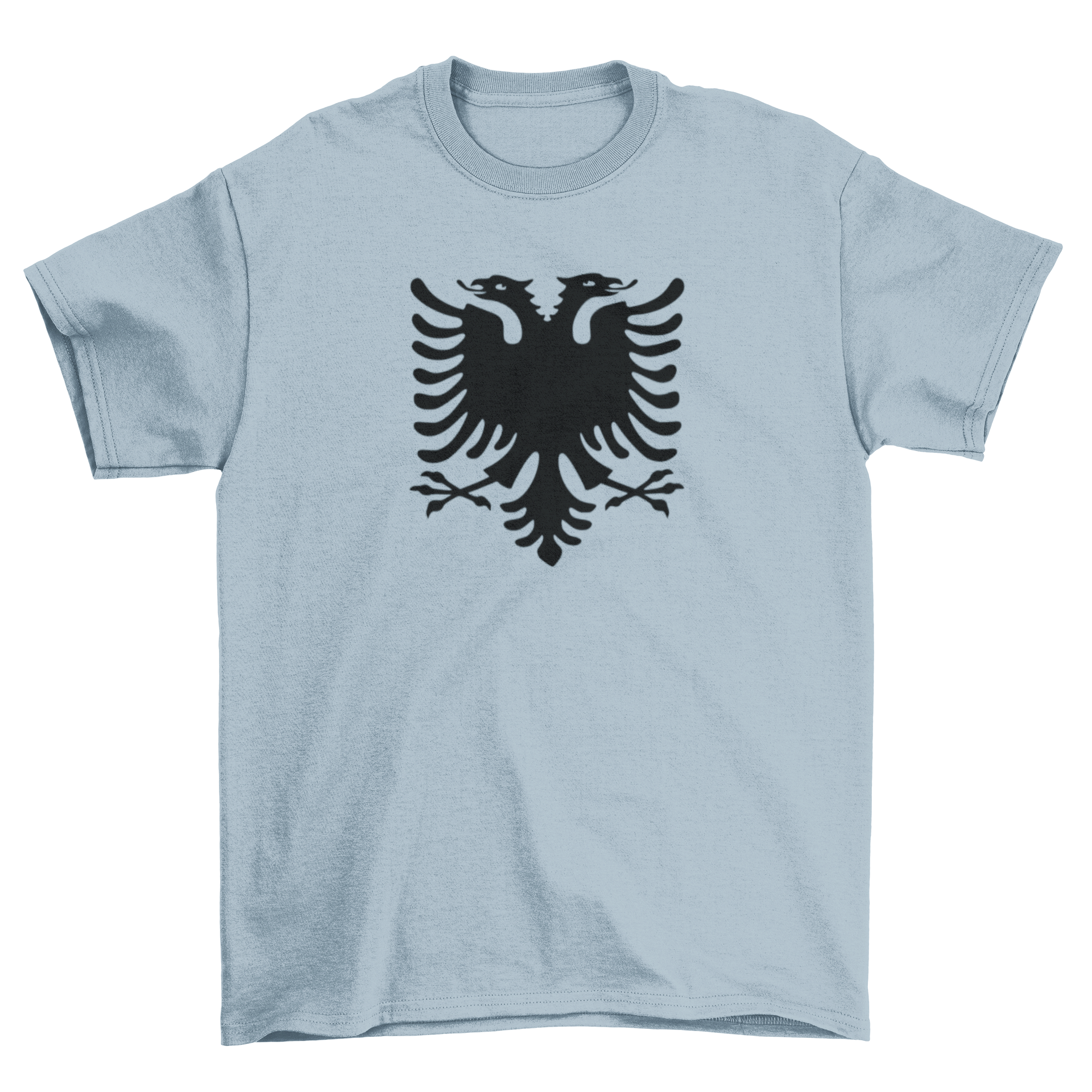 A stylish double-headed eagle t-shirt featuring an intricate illustration of the Albanian double-headed eagle on a soft cotton fabric.