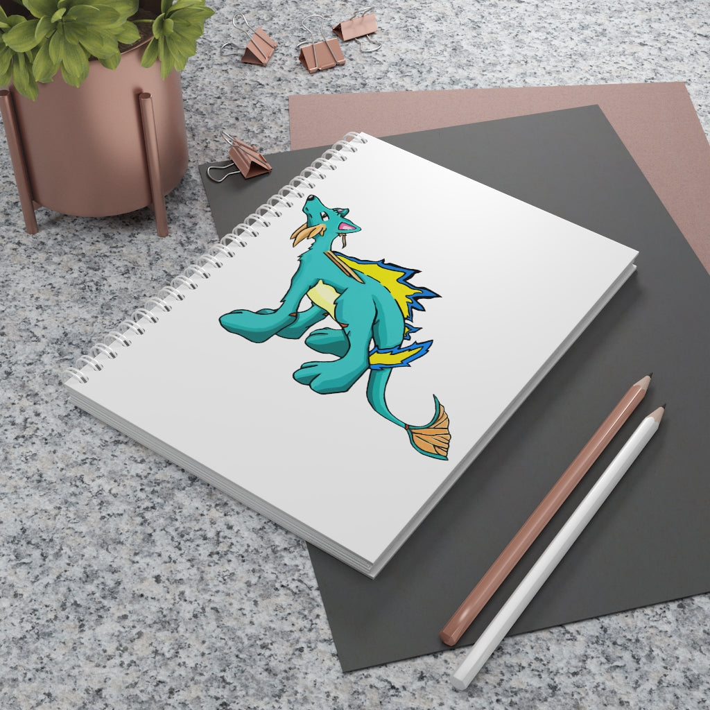 Doudro Spiral Notebook with customizable covers and wide-ruled pages, featuring a semi-glossy laminated finish.