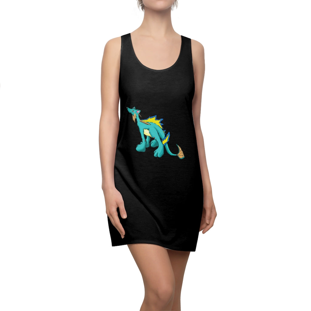 Doudro Women's Cut & Sew Racerback Dress showcasing a stylish and feminine design, perfect for casual and active wear.