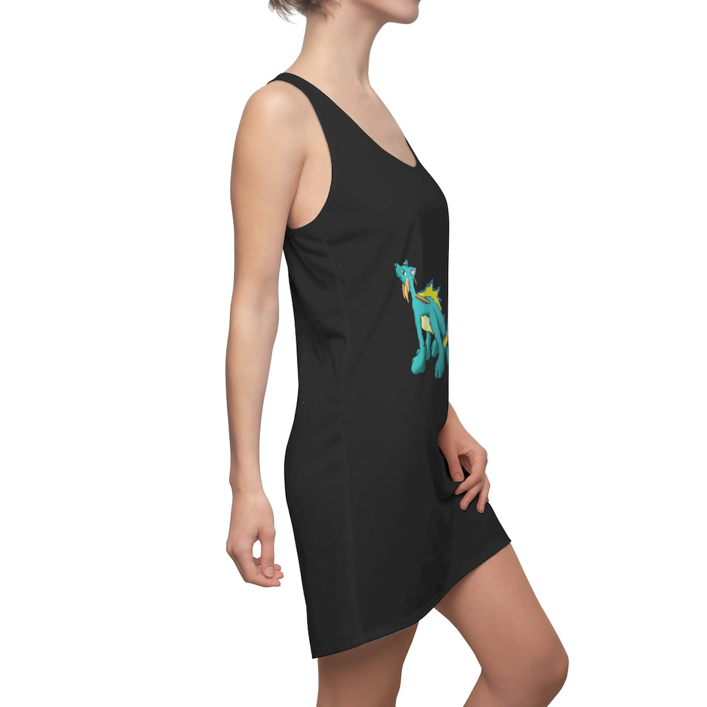 Doudro Women's Cut & Sew Racerback Dress showcasing a stylish and feminine design, perfect for casual and active wear.