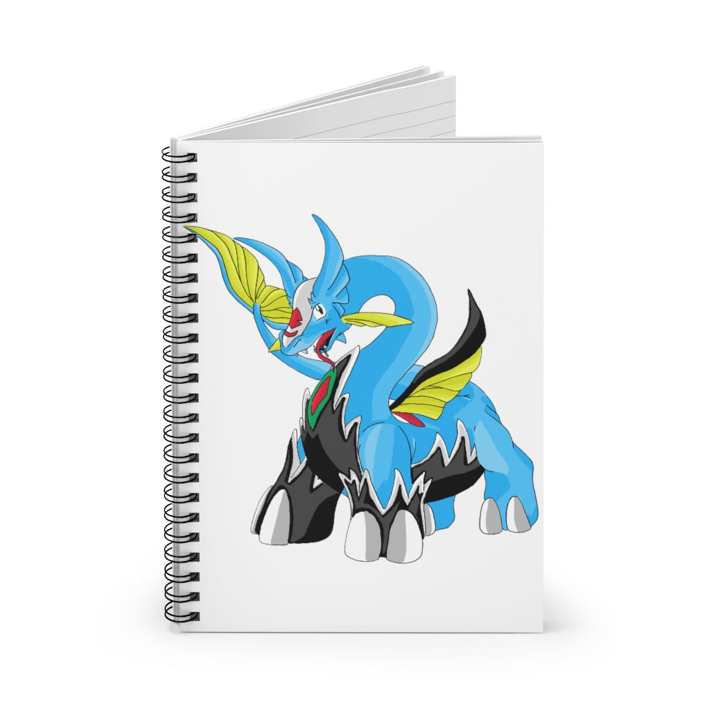 Dragigas Spiral Notebook featuring a colorful printed front cover and black back cover, ideal for notes and lists.