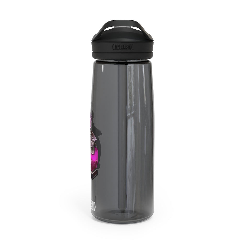 Dragon Potion CamelBak Eddy® Water Bottle in vibrant design, available in 20oz and 25oz sizes, showcasing its spill-proof biting valve and easy-carry handle.