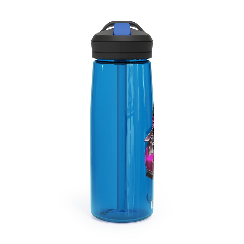 Dragon Potion CamelBak Eddy® Water Bottle in vibrant design, available in 20oz and 25oz sizes, showcasing its spill-proof biting valve and easy-carry handle.