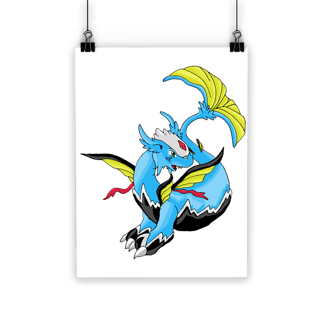 Dragonir Classic Poster featuring vibrant colors on semi-gloss paper, ideal for indoor and outdoor use.
