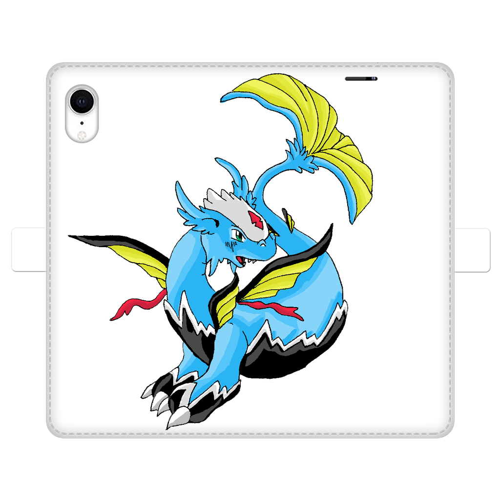 Dragonir Fully Printed Wallet Case featuring vibrant designs, magnetic closure, and faux leather material, suitable for iPhone and Samsung models.