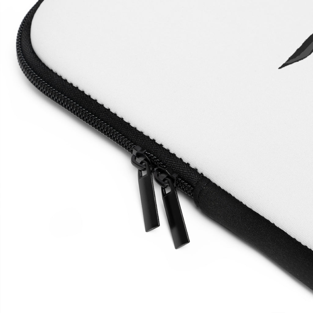 Dragonir Laptop Sleeve featuring a customizable front and solid black back, made of water-resistant neoprene material.