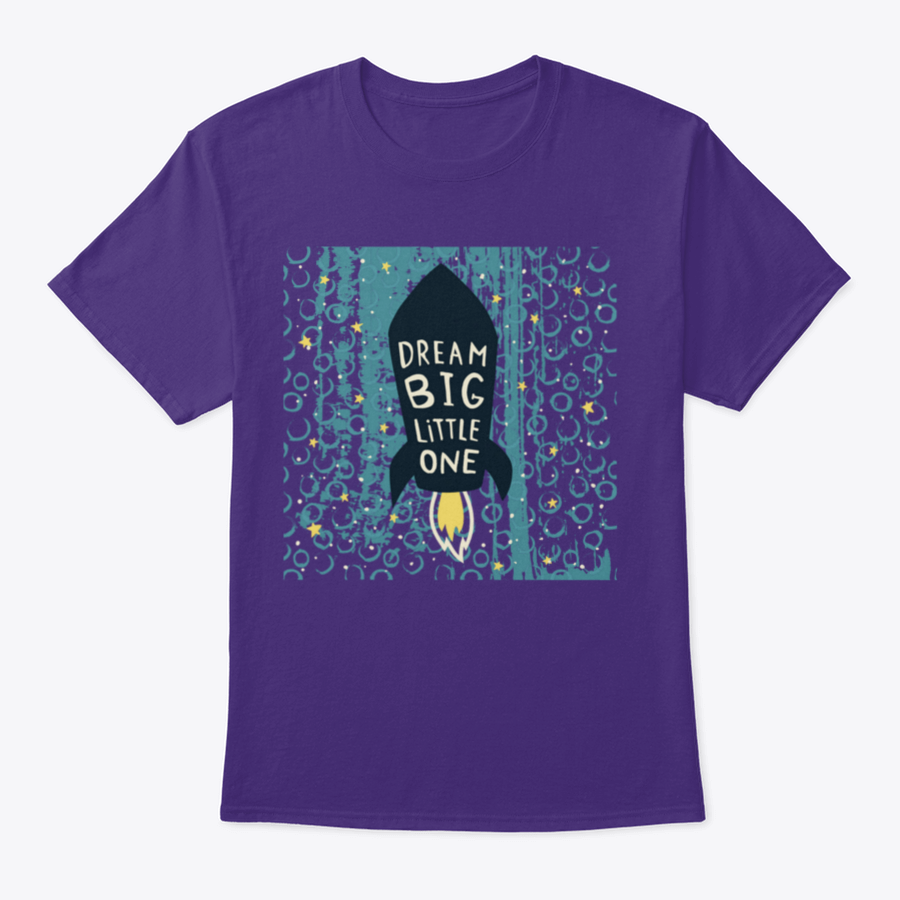 Dream Big Little One Design T-Shirt featuring a soft cotton fabric and classic fit, perfect for casual wear.