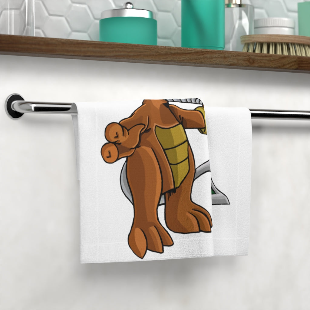 Drillbug Face Towel featuring a customizable polyester front and soft cotton back, ideal for personal use and gifting.