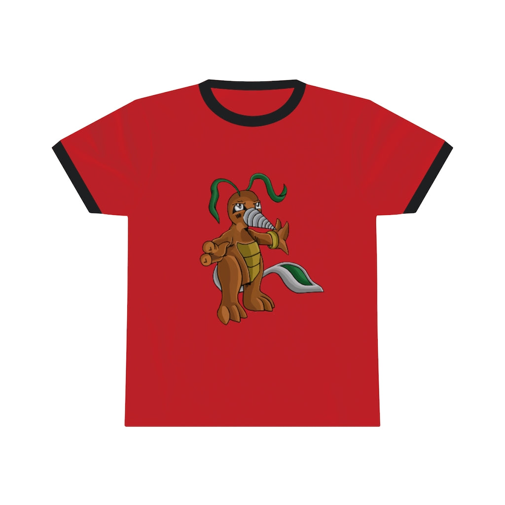 Drillbug Unisex Ringer Tee in various colors with contrasting neckline, showcasing its lightweight and comfortable design.