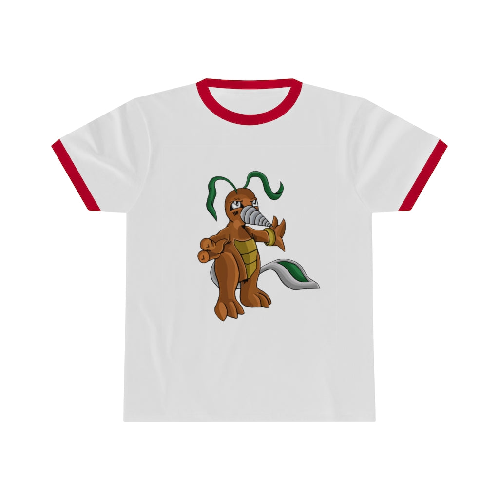 Drillbug Unisex Ringer Tee in various colors with contrasting neckline, showcasing its lightweight and comfortable design.