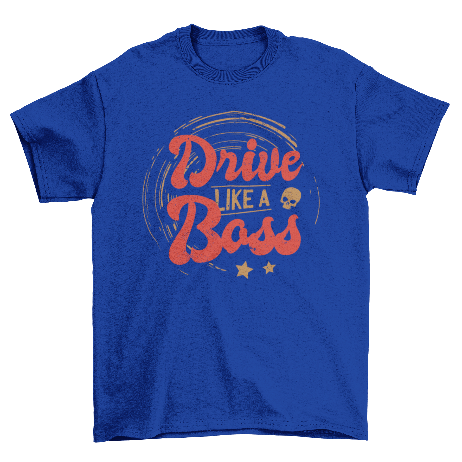 Drive Boss Quote T-shirt featuring bold lettering 'DRIVE LIKE A BOSS' on a stylish fabric.