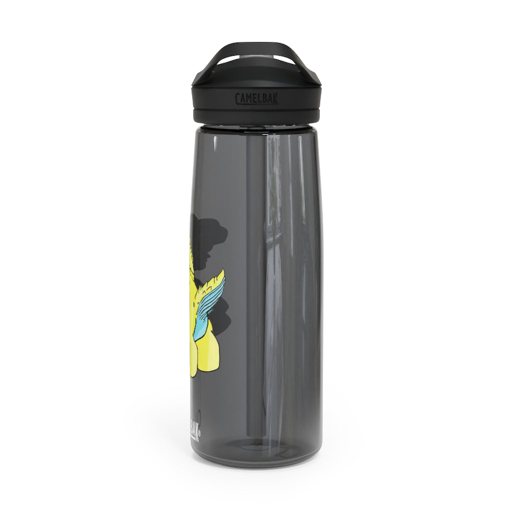 Ductil CamelBak Eddy® Water Bottle in 20oz and 25oz sizes, showcasing its robust design and spill-proof valve.