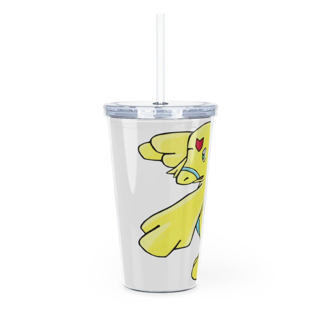 Ductil Plastic Tumbler with Straw, featuring a customizable design and double wall insulation, perfect for any beverage.