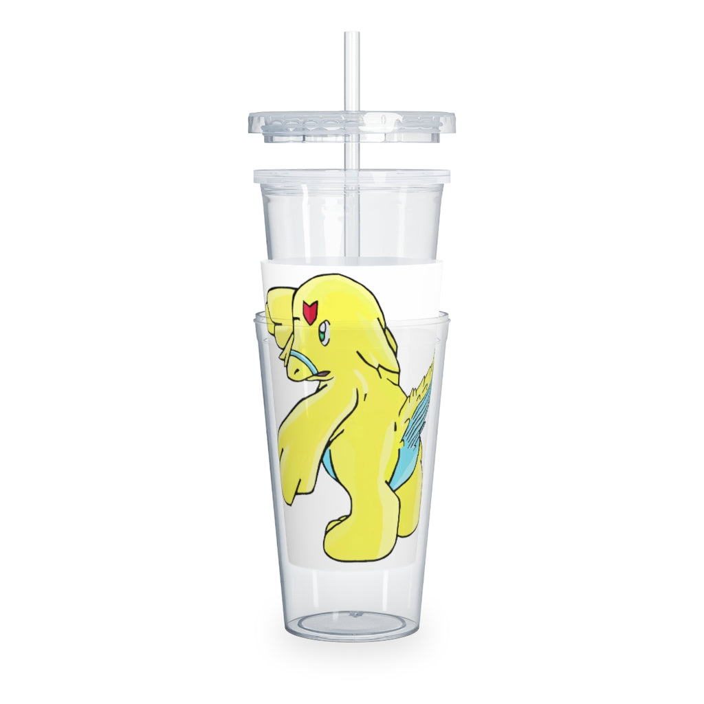 Ductil Plastic Tumbler with Straw, featuring a customizable design and double wall insulation, perfect for any beverage.