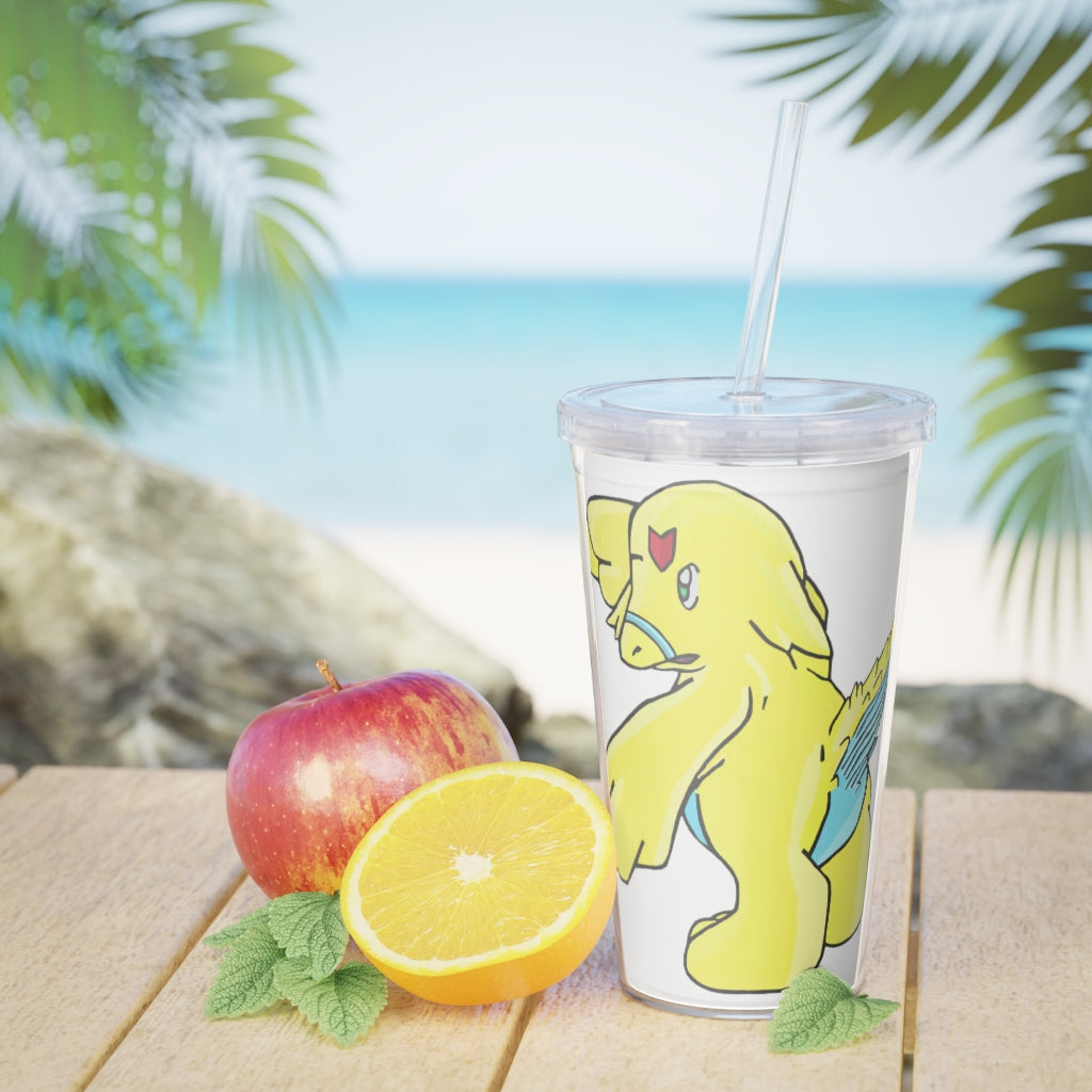 Ductil Plastic Tumbler with Straw, featuring a customizable design and double wall insulation, perfect for any beverage.