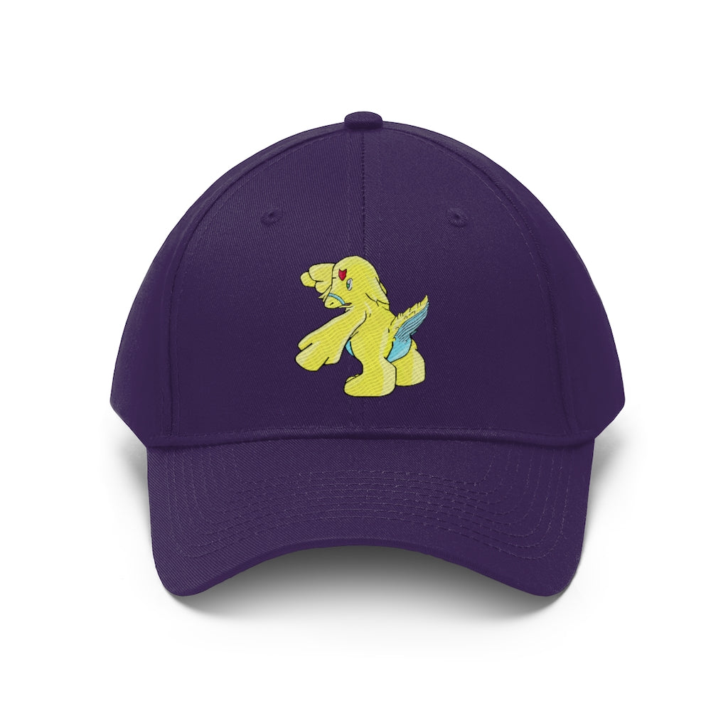 Ductil Unisex Twill Hat in cotton twill, featuring a classic 6-panel design and adjustable Velcro closure.