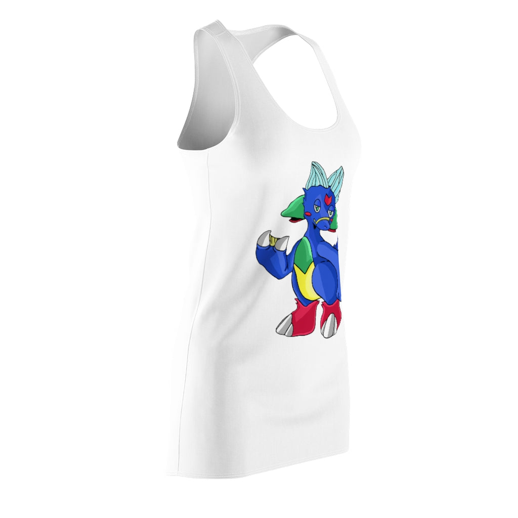 Duldi Women's Cut & Sew Racerback Dress showcasing a stylish and feminine design with a sporty fit, made from lightweight polyester.