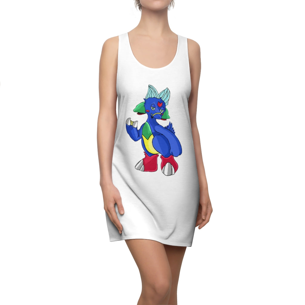 Duldi Women's Cut & Sew Racerback Dress showcasing a stylish and feminine design with a sporty fit, made from lightweight polyester.