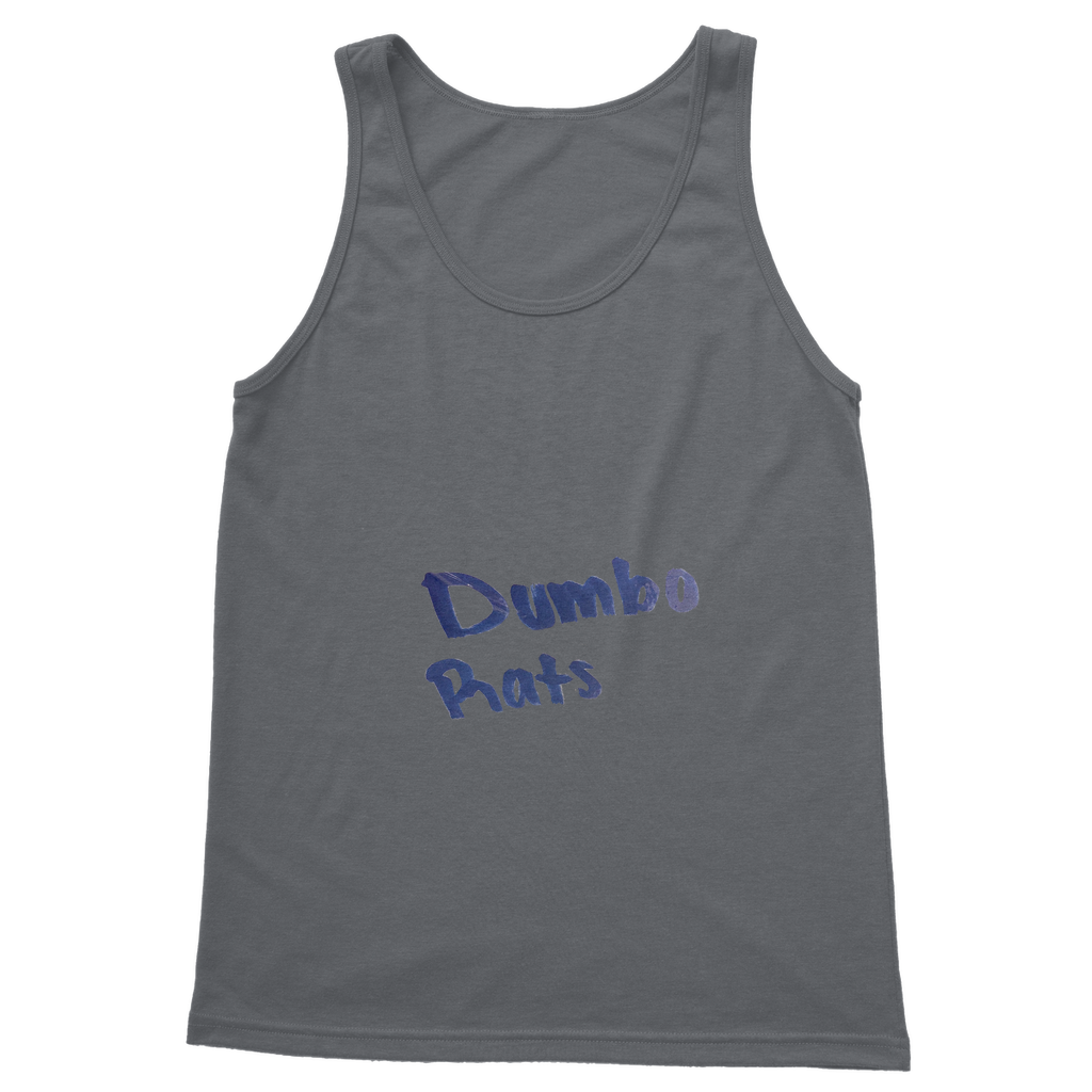 Dumbo Rats Classic Adult Vest Top in various colors, showcasing its unisex design and high-quality fabric.