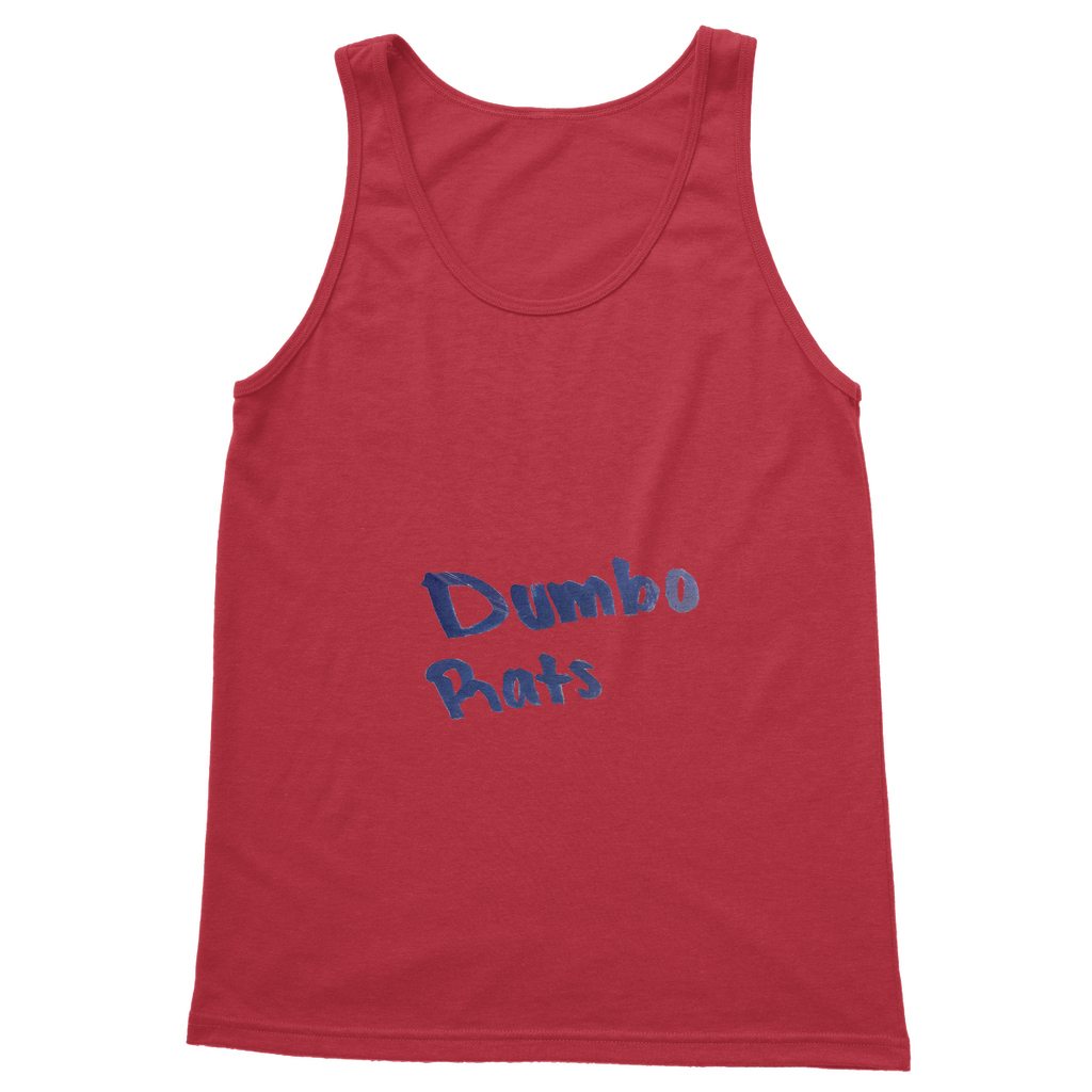 Dumbo Rats Classic Adult Vest Top in various colors, showcasing its unisex design and high-quality fabric.