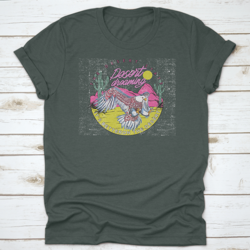 A stylish Eagle Animal Flying T-shirt featuring a unique design, perfect for nature enthusiasts and casual wear.