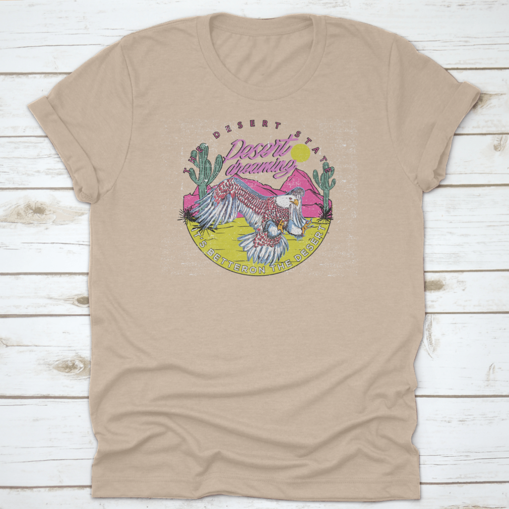A stylish Eagle Animal Flying T-shirt featuring a unique design, perfect for nature enthusiasts and casual wear.