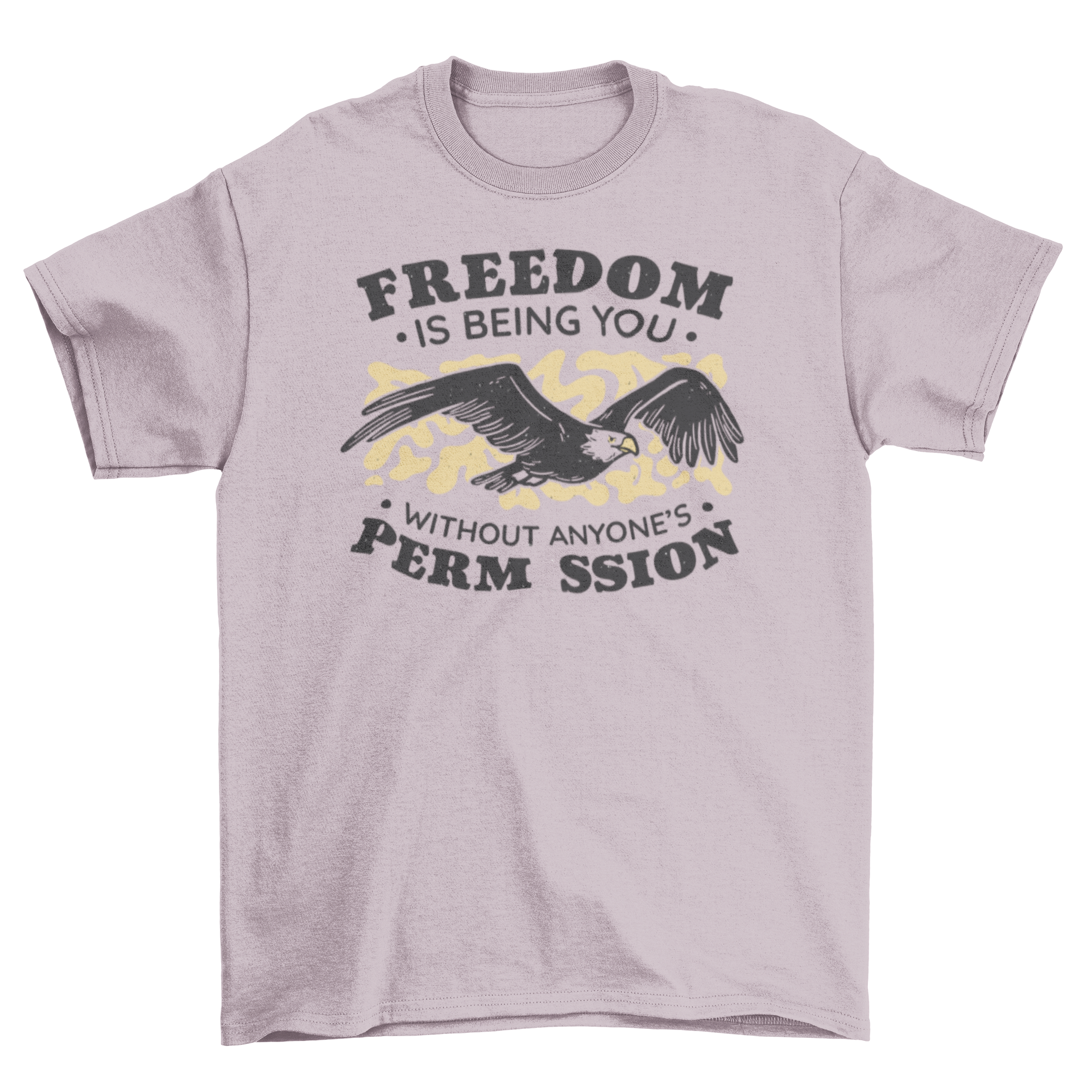 Eagle flying to freedom t-shirt featuring a detailed eagle graphic and an inspiring quote about individuality.