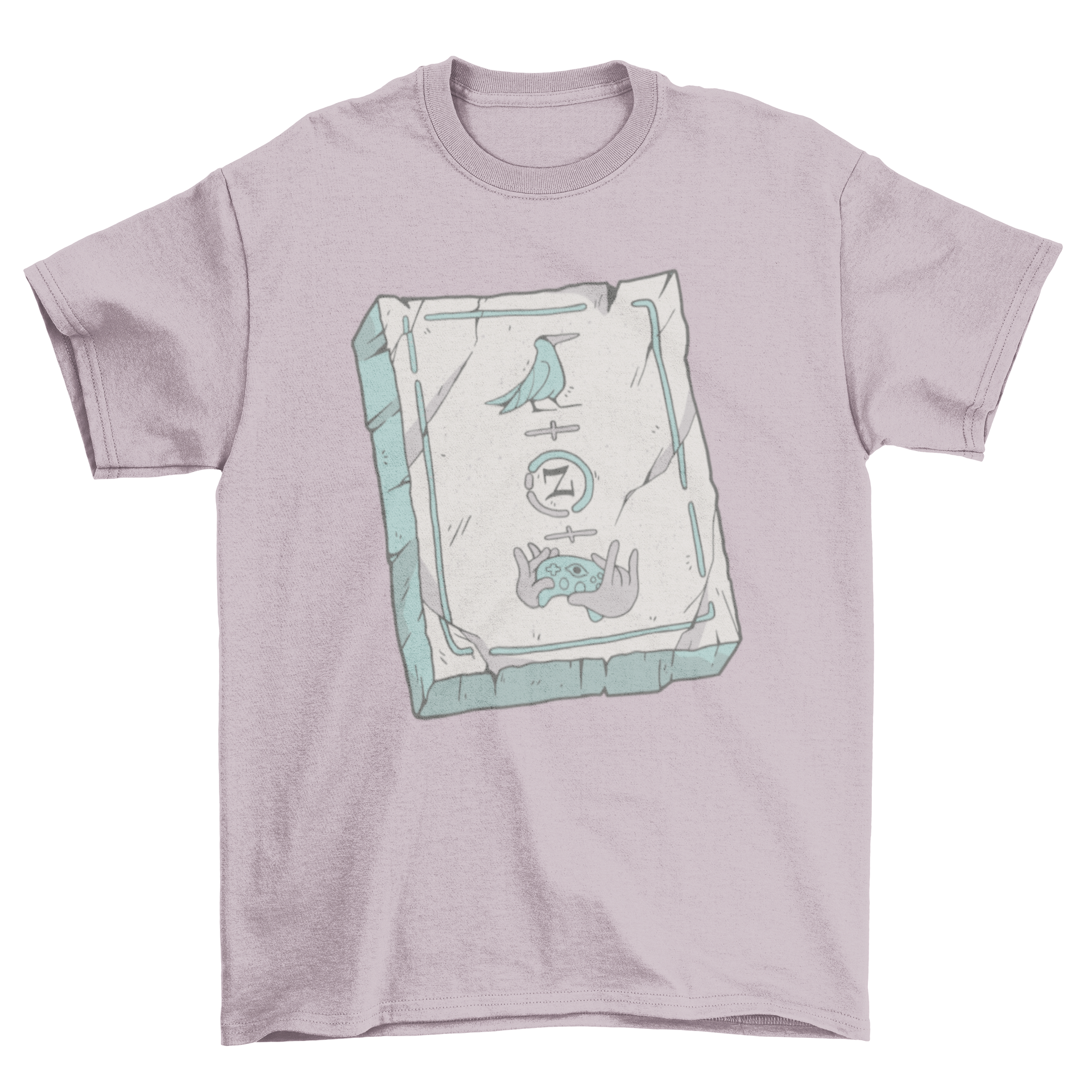 A stylish T-shirt featuring ancient Egyptian hieroglyphics on a stone background, showcasing cultural heritage.