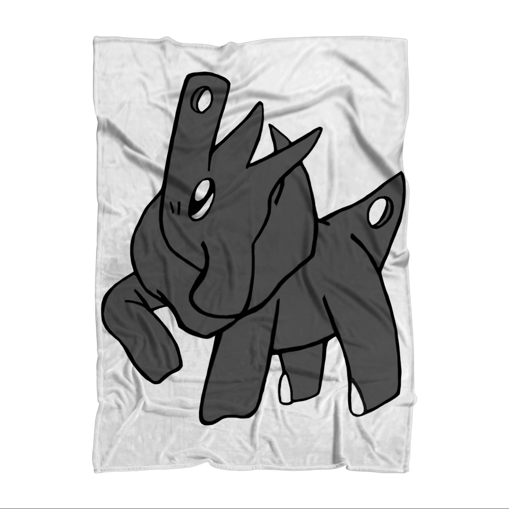 Electron Sublimation Throw Blanket in cozy polar fleece fabric, showcasing vibrant colors and a white back.