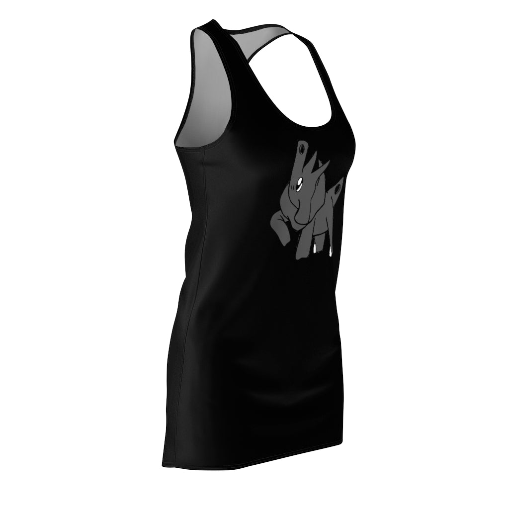 Electron Women's Cut & Sew Racerback Dress showcasing a stylish and feminine design with a sporty fit, made from lightweight polyester.