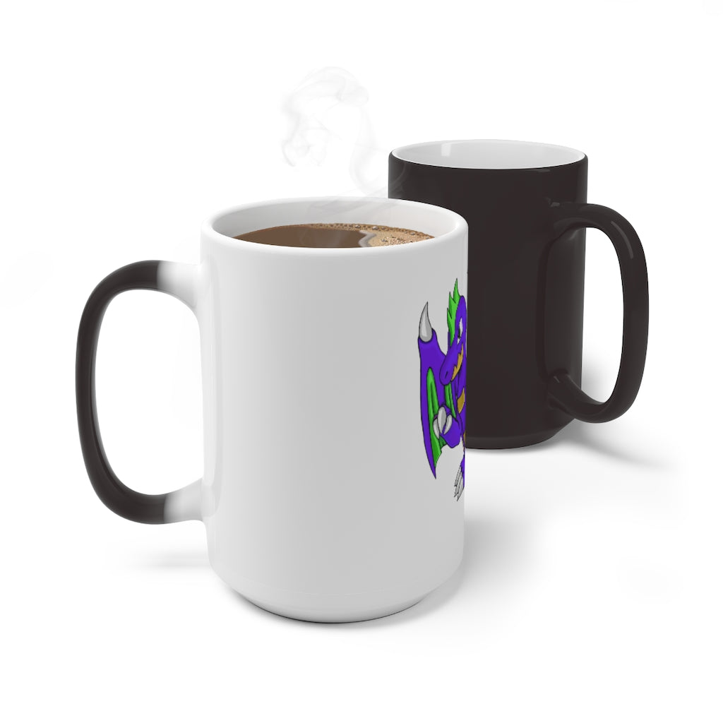 Emiletas Color Changing Mug showcasing its unique color transformation with a hot beverage inside.