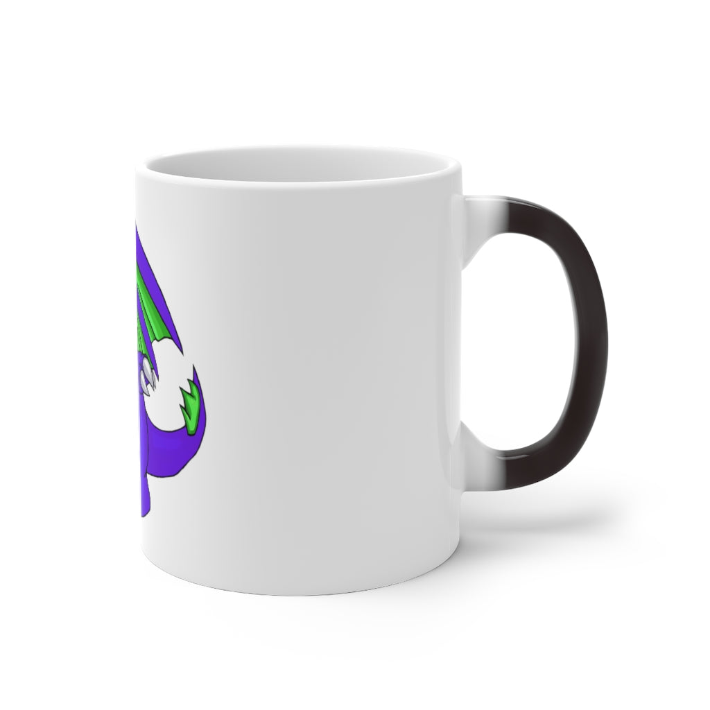 Emiletas Color Changing Mug showcasing its unique color transformation with a hot beverage inside.